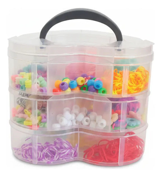 Set De Gomitas Y Pulseras Valija Corazon 3 Pisos Kl375 Shine