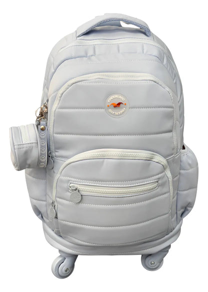 Mochila Carrito Escolar 18 Pulgadas Sl2501c Kinderland Celeste