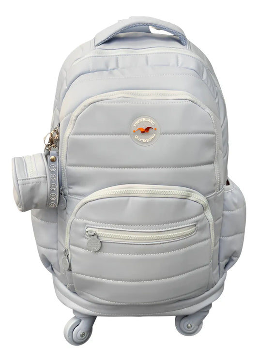 Mochila Carrito Escolar 18 Pulgadas Sl2501c Kinderland Celeste