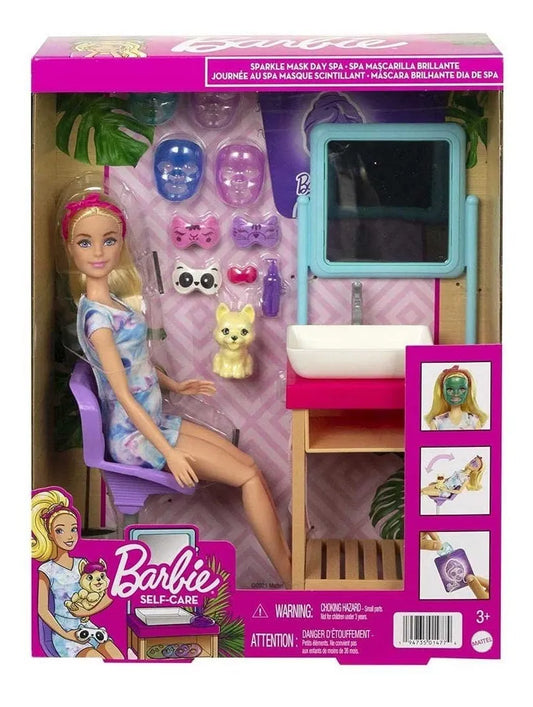 Muñeca Barbie Día De Spa Con Mascarillas Hcm82 Mattel