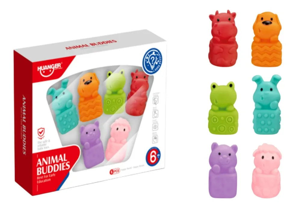 Set De 6 Titeres Soft Animalitos Para Bebe 1813214 Huanger