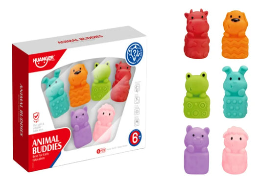 Set De 6 Titeres Soft Animalitos Para Bebe 1813214 Huanger