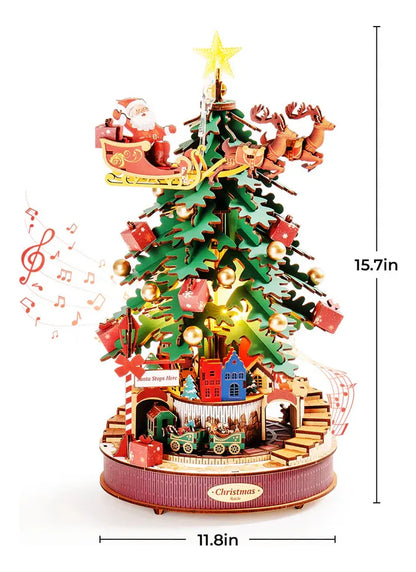 Robotime Rolife Puzzle 3d Árbol De Navidad Melodías Ams01