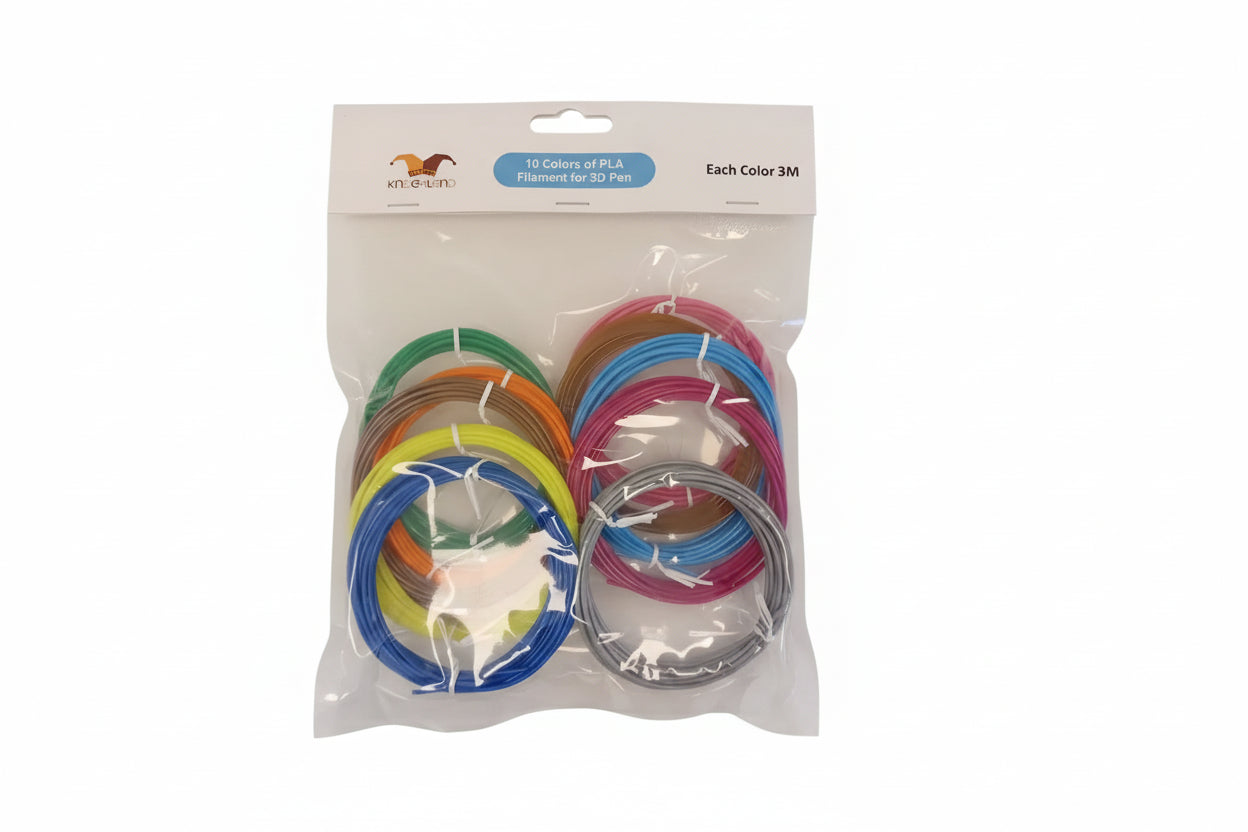 Repuesto Filamento Lapiz 3d 10 Colores 30mts Pla Shine 10 Colores