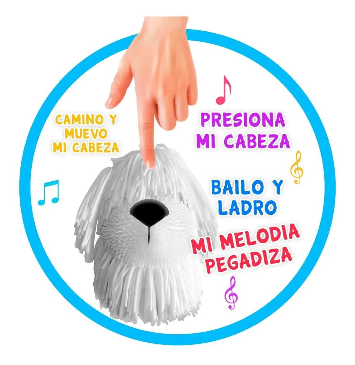Peludito Shine Perro C/movimiento Y Sonido Azul
