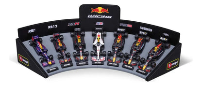 Bburago 1:43 Red Bull Racing 7 Autos + Soporte De Exposición Varios