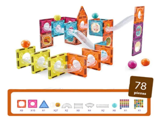 Bloques Construcción Magnéticos Magnetic Tiles Shine 2414004 78