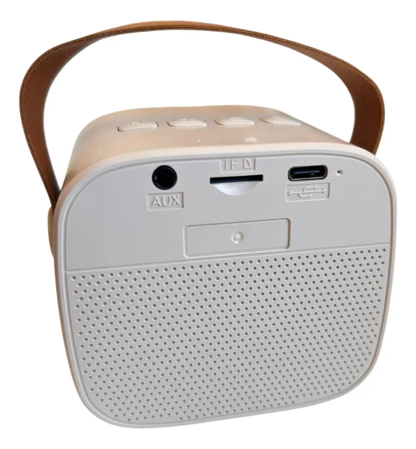 Mini Parlante Con Micrófono Inalámbrico Usb Kl811 Shine Beige