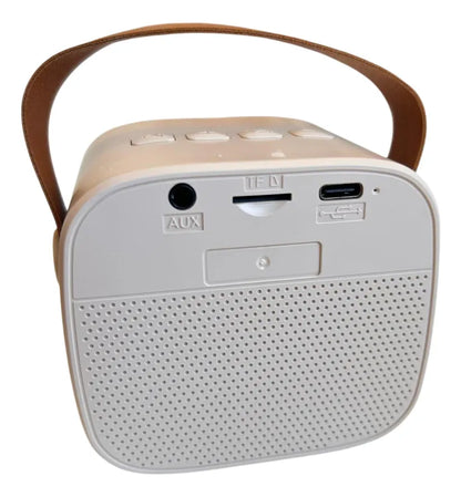 Mini Parlante Con Micrófono Inalámbrico Usb Kl811 Shine Beige