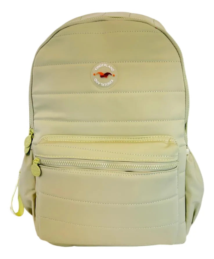 Mochila Espalda 18 Pulgadas Escolar Sl2502v Kinderland Verde
