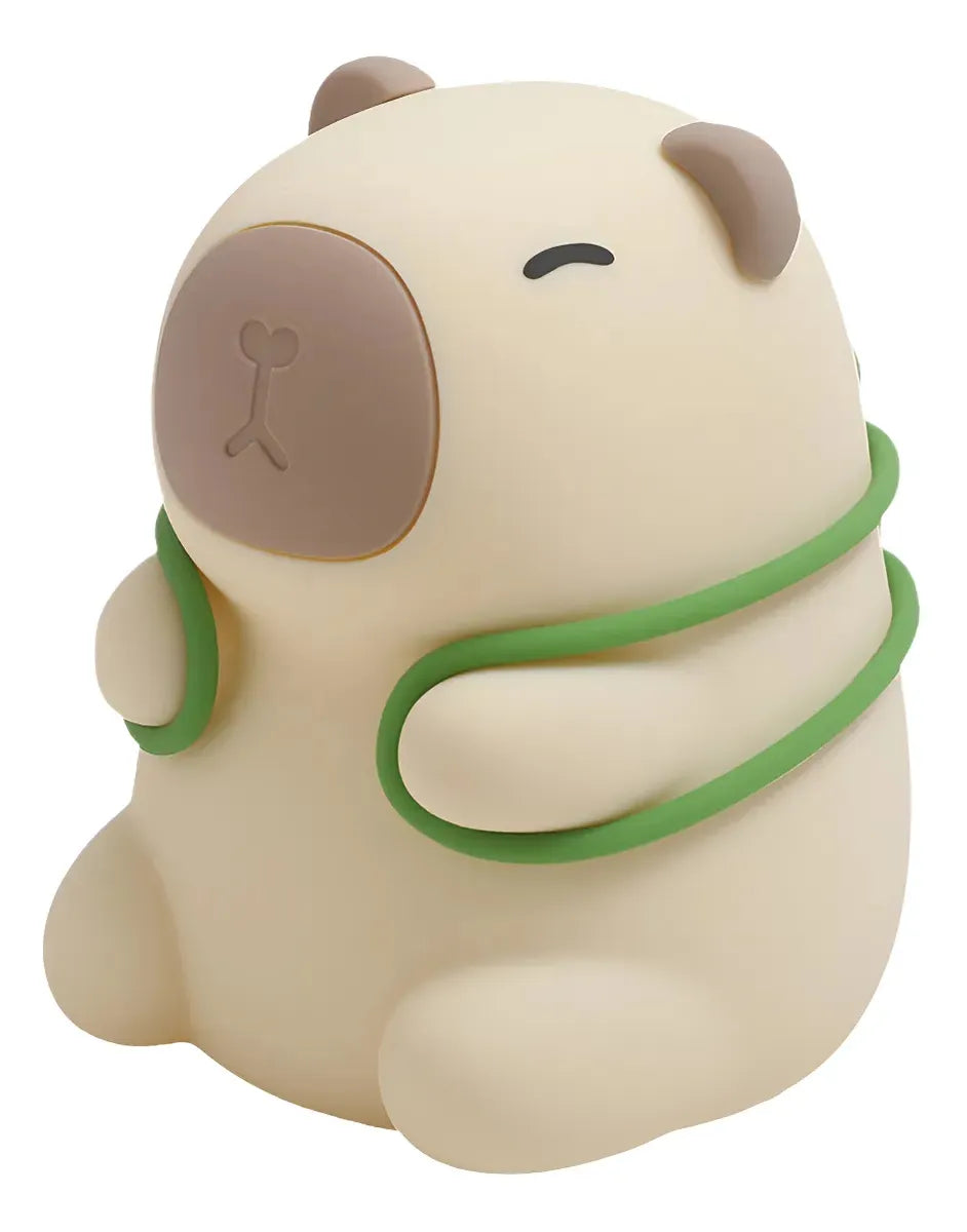 Velador Infantil Usb Recargable Capibara 12cm Kl311 Shine Marrón
