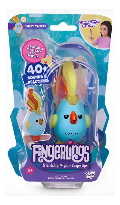 Fingerlings Sweet Tweets Pajarito Interactivo Celeste 3132 Celeste