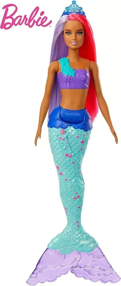 Muñeca Barbie Sirena Dreamtopia Gjk07 Mattel Cola Violeta