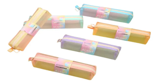 Cartuchera Escolar Tubo Translucida Sl6904 Shine Rosa