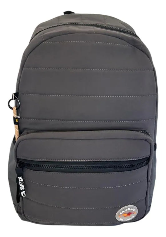 Mochila Espalda 18 Pulgadas Escolar Sl2502g Kinderland Gris