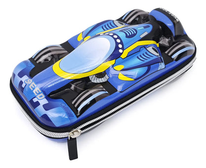 Cartuchera Escolar 3d Forma Auto Con 2 Cierres Kl1259 Shine Azul