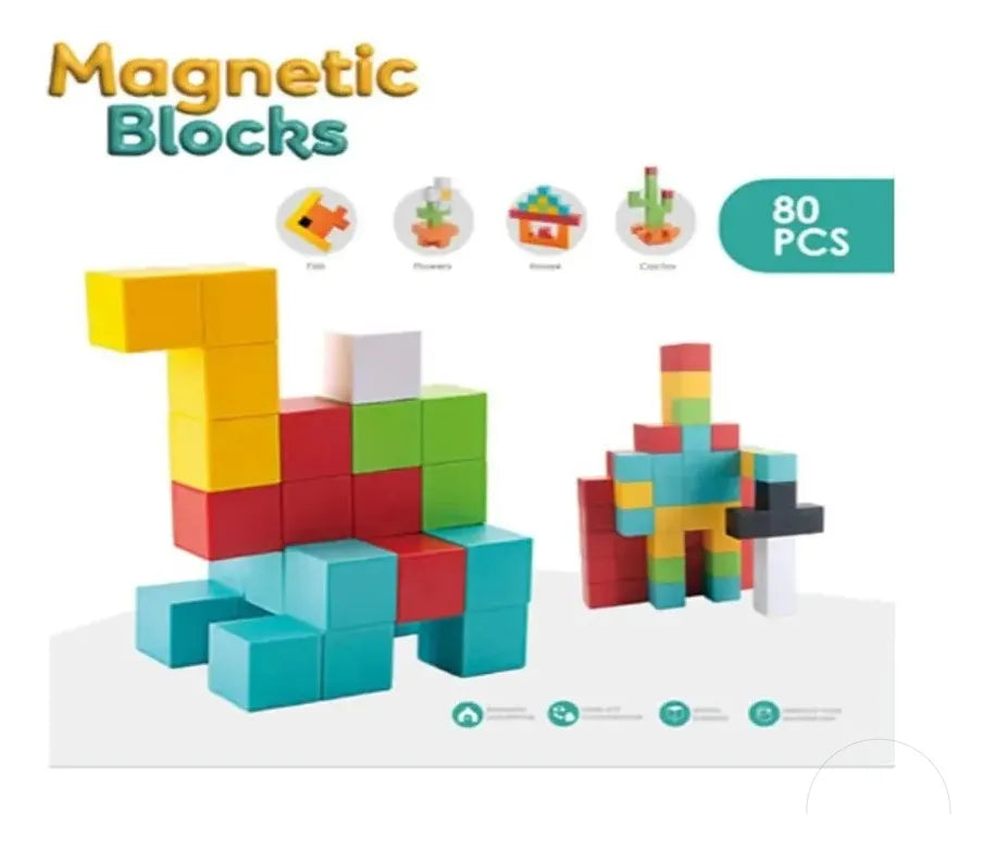 Bloques Cubos Stem Magnéticos Magnetic Blocks Shine 2886643 80