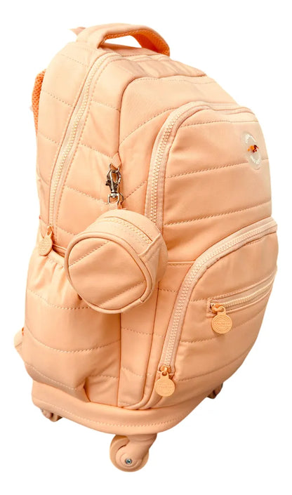 Mochila Carrito Escolar 18 Pulgadas Sl2501 Kinderland Rosa