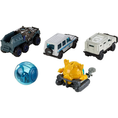 Jurassic World Matchbox Pack De 5 Autos Fmx40 Mattel