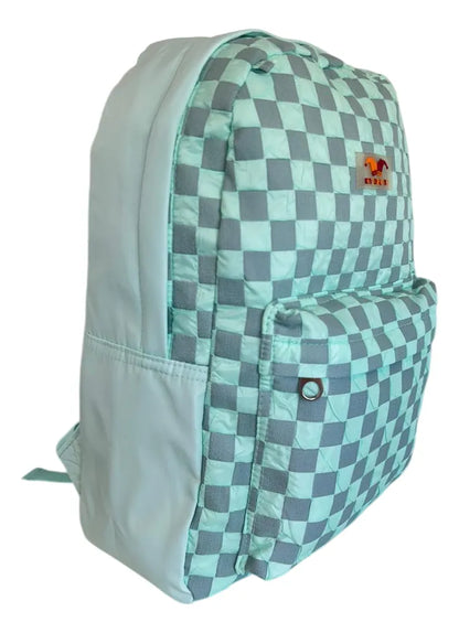 Mochila Espalda Escolar 18p Cuadrille 3d Sl1905v Kinderland Verde Agua