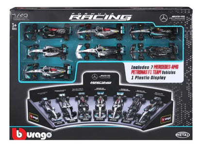 Bburago 1:43 Mercedes-amg: 7 Coches + Soporte De Exposición Varios