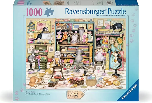Ravensburger Puzzle 1000 Pzs Crazy Cats Haberdshery 12001083