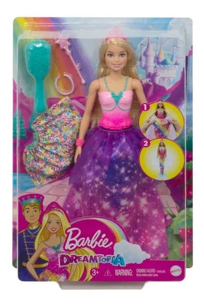Barbie Muñeca Dreamtopia Princesa 2 En 1 Mattel Gtf92