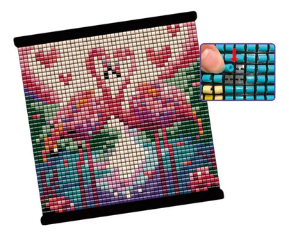 Puzzle Grid Arte En Pixeles Flamencos 2000pzs 3104810 Shine