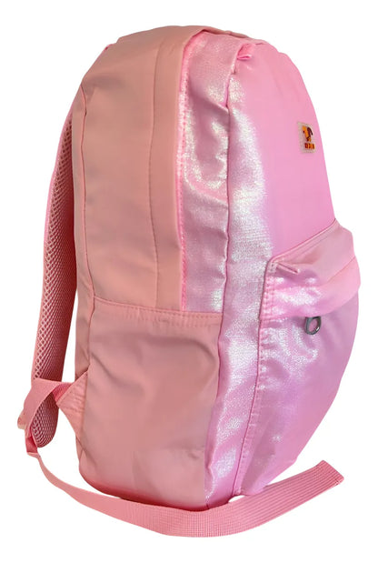 Mochila Espalda Escolar 18p Brillosa Sl1907r Kinderland Fucsia
