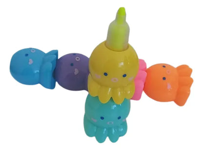 Resaltador 5 Colores Modelo Pulpos Sl6603 Kinderland Vs