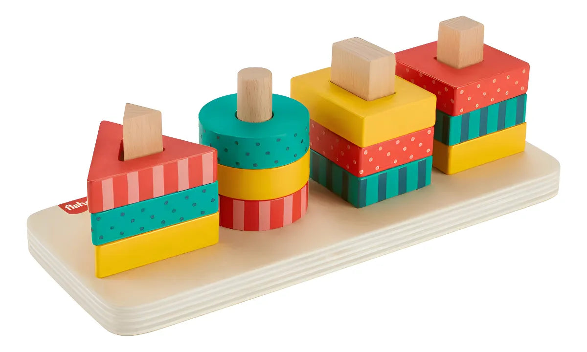Fisher Price Apilador De Formas De Madera Hxv05 Mattel Hxv05