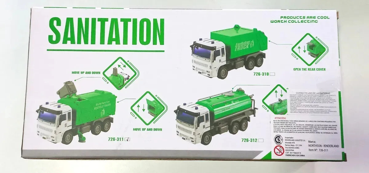 Camion Recolector De Residuos R/c 1:28 726-310 North Sun Verde
