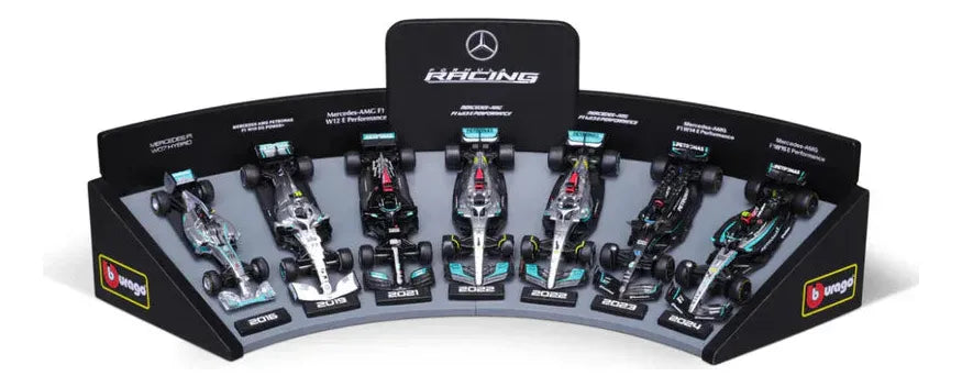 Bburago 1:43 Mercedes-amg: 7 Coches + Soporte De Exposición Varios