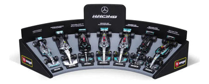 Bburago 1:43 Mercedes-amg: 7 Coches + Soporte De Exposición Varios