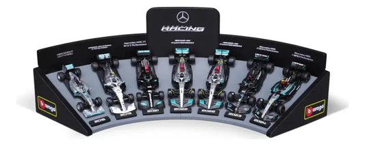 Bburago 1:43 Mercedes-amg: 7 Coches + Soporte De Exposición Varios
