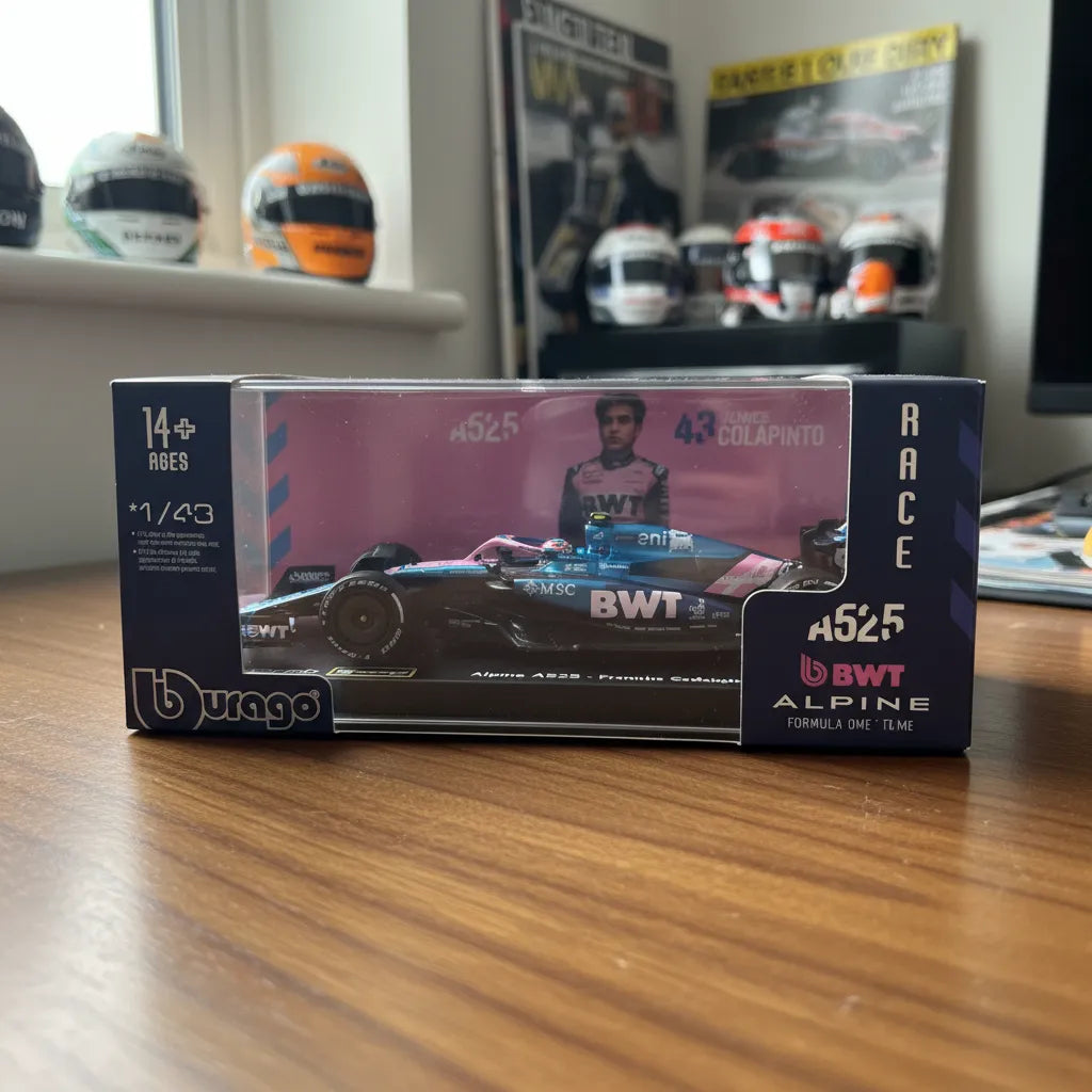 Bburago 1:43 Alpine F1 Team A525 2025 Box + Piloto #43 COLAPINTO 18-38258
