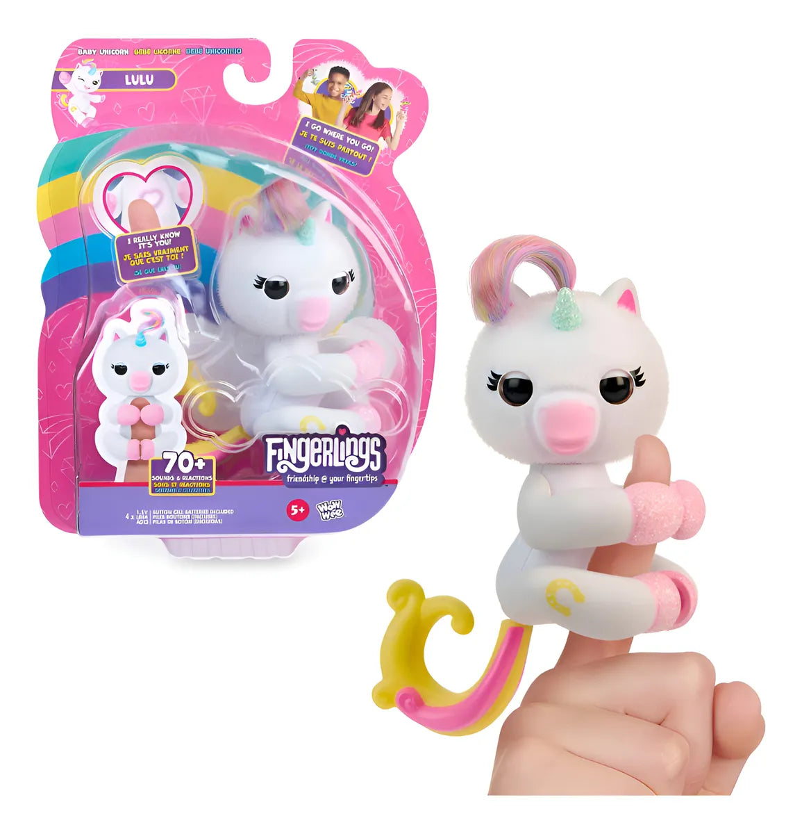 Fingerlings Interactivo Unicornio Lulu 3112 Blanco