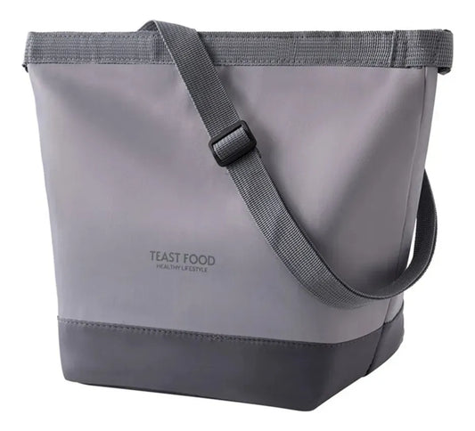 Bolso Lunchera Metalizada Gris Kl1185 Shine Gris