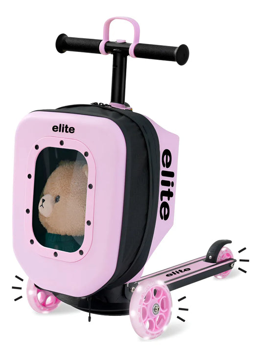 Monopatín Infantil 3 Ruedas Con Mochila Luces Yx-hls01 Shine Rosa