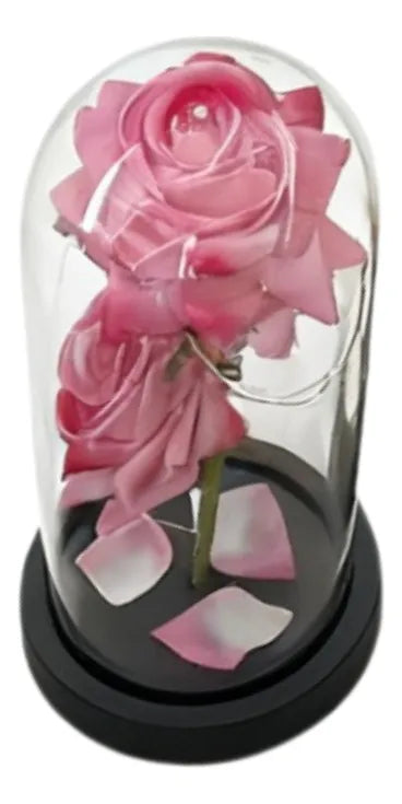 Flor Artificial Capsula Con Luz 21cm Kl793 Rosa
