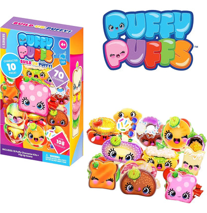 Puffy Puffs Pack 10 Personajes 3d + Stickers S1003