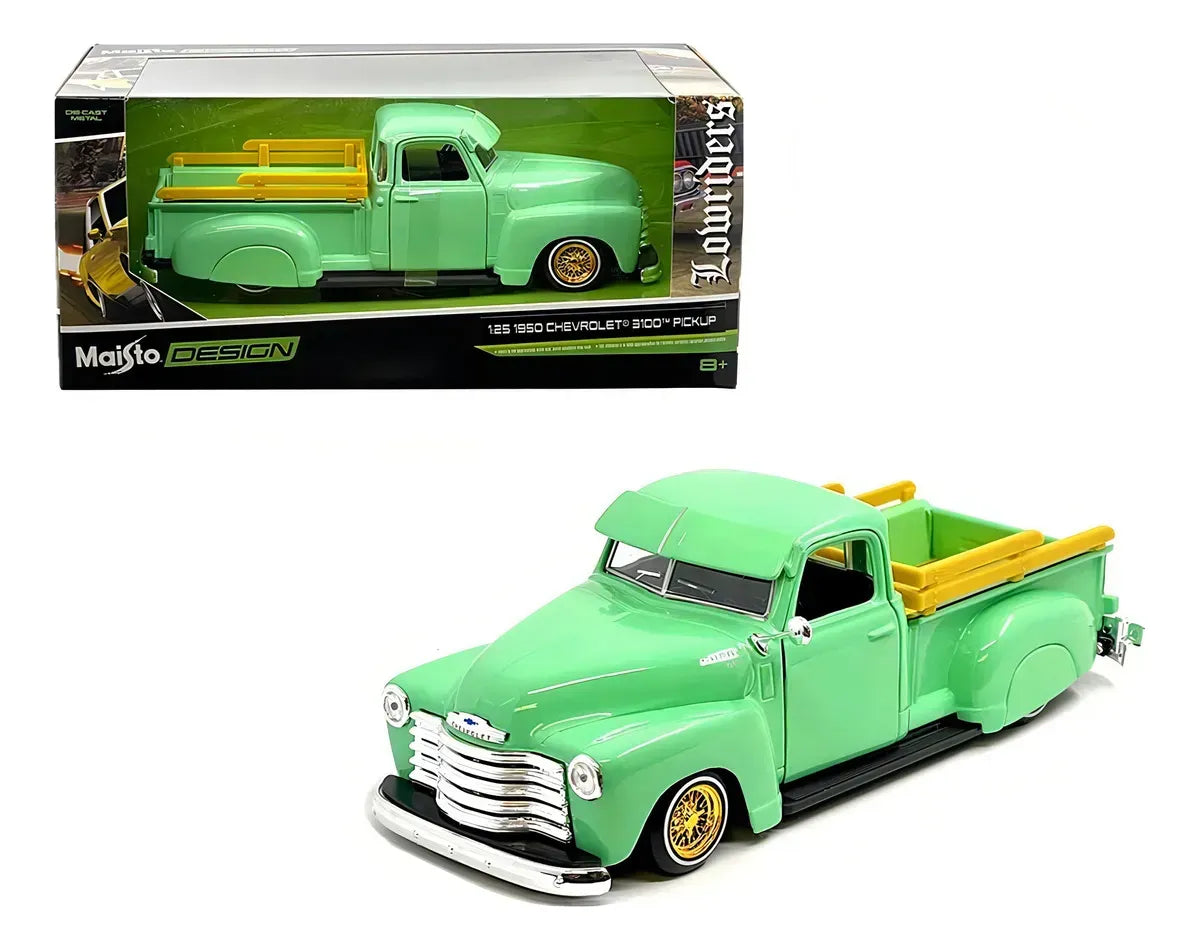 Maisto 1:24 Chevrolet 3100 Pick-up Lowrider 1950 Verde 32545