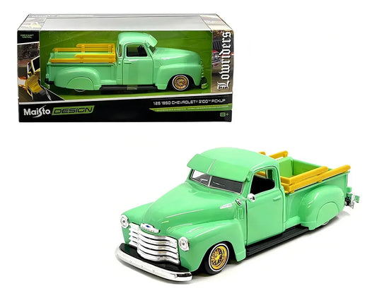 Maisto 1:24 Chevrolet 3100 Pick-up Lowrider 1950 Verde 32545