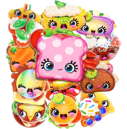 Puffy Puffs Pack 10 Personajes 3d + Stickers S1003