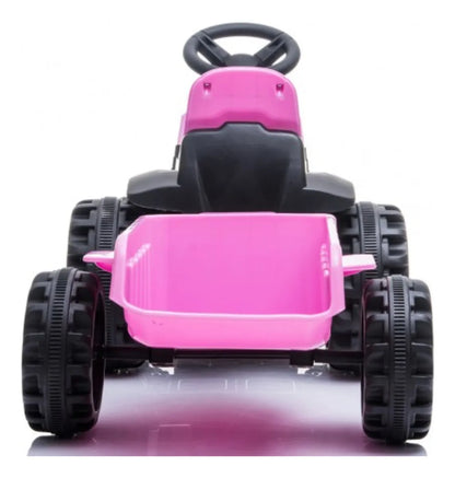 Tractor Con Acoplado A Batería Cn-shj61908t Rosa Rosa