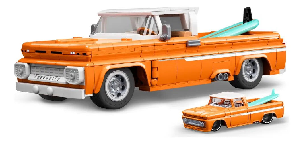 Mattel Brick Shop Bloques Hot Wheels Chevy 62 858 Pzs Jft20 858 Elite Camioneta Chevy