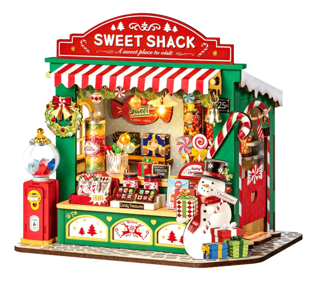 Robotime Rolife Puzzle 3d Puesto De Dulces De Navidad Ds043