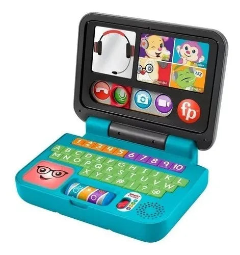 Fisher Price Rie Y Aprende Mi Primer Laptop Hgw97 Mattel Celeste