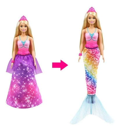 Barbie Muñeca Dreamtopia Princesa 2 En 1 Mattel Gtf92