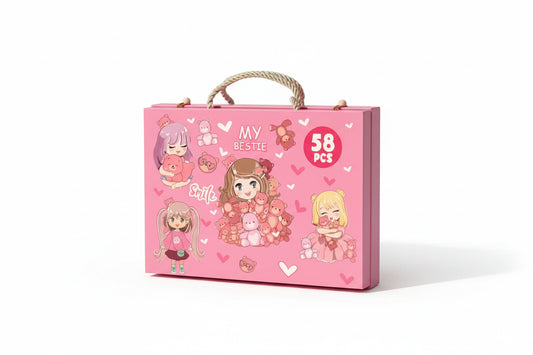 Set De Arte Rosa 59 Pzs Kl1028-g Shine